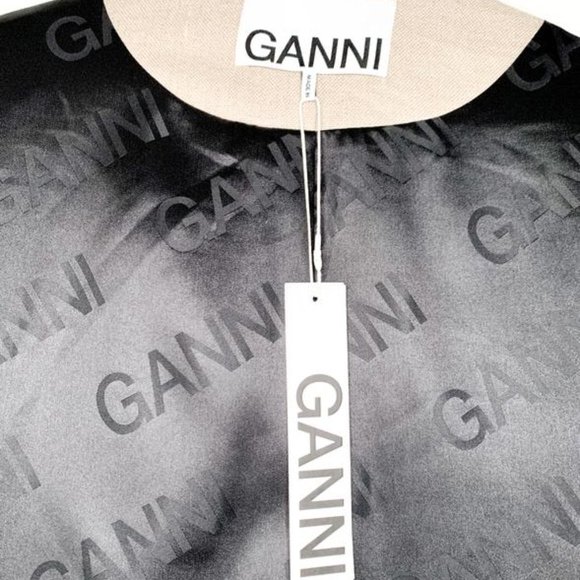 GANNI LINEN WRAP BLAZER SZ 38 NWT (RETAIL $981) - Picture 4 of 5